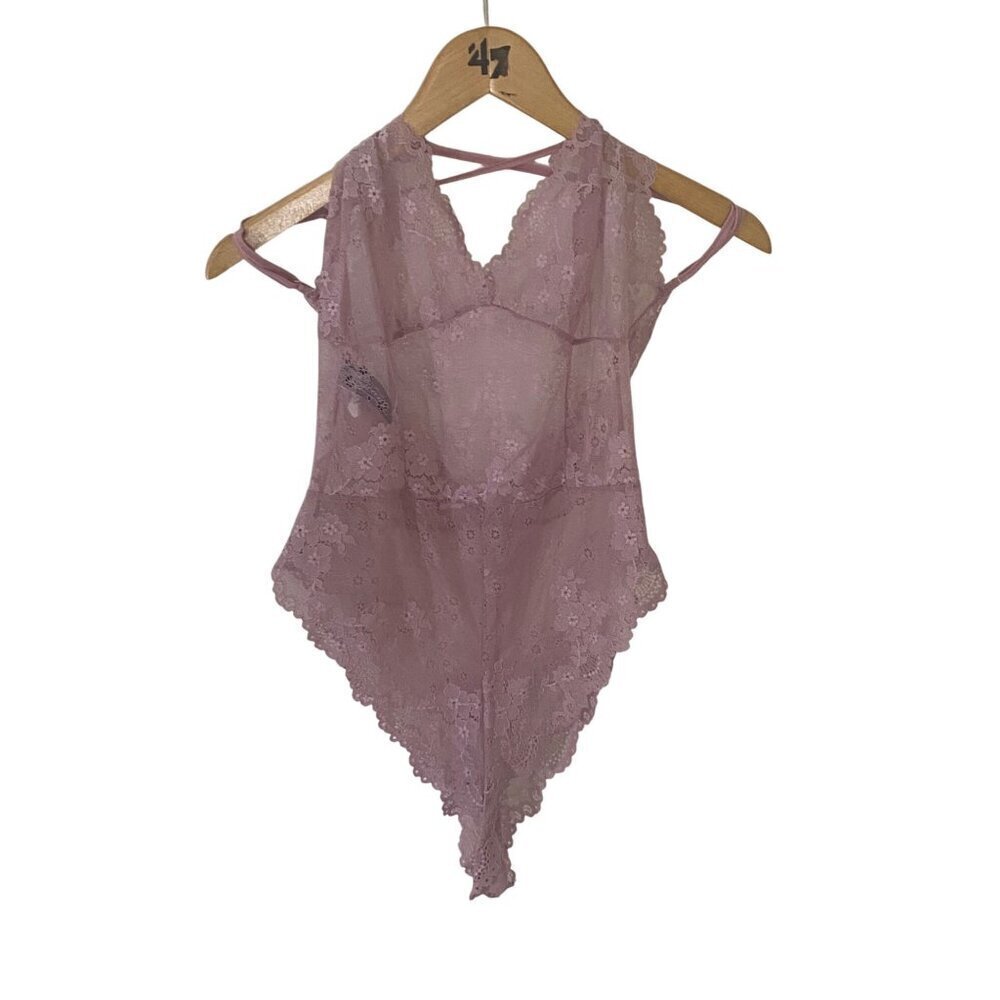 The Escante Collection Women's Lavender Lace Body Suit - Large